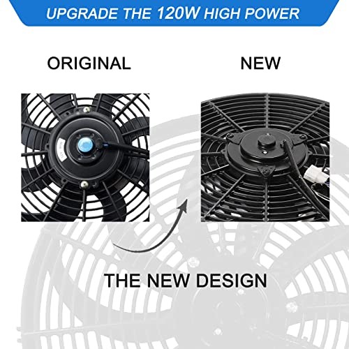 14 Inch Universal Radiator Fan High Performance Push/Pull 12V with 14" Curved
