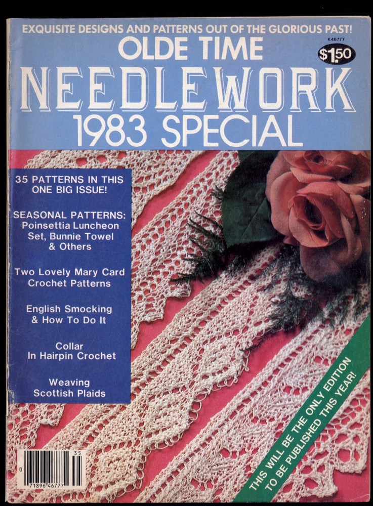 OLDE TIME NEEDLEWORK 1983 special * 35 PATTERNS magazine CROCHET SMOCKING + more