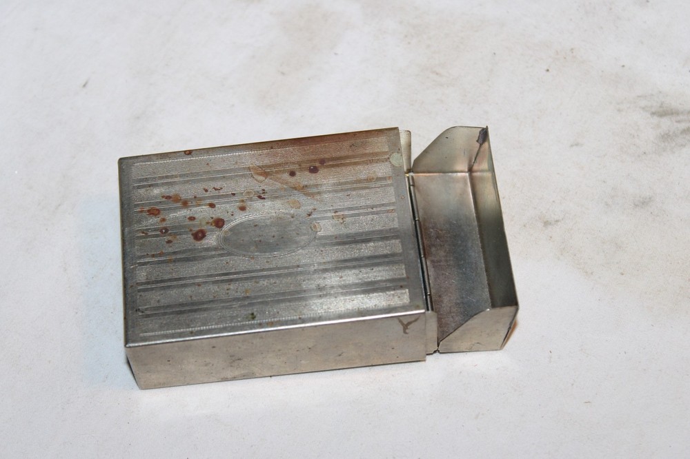 Vintage 1920 Sliding Metal Cigarette Case