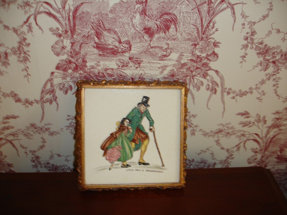 Packard & Ord Handpainted Thynne Ceramic Tile Framed Dickens scene