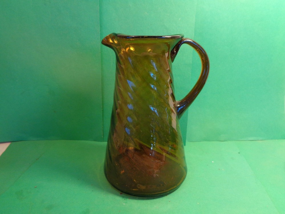 Studio Art Glass 6 1/2" Brown Pitcher (Used/EUC)
