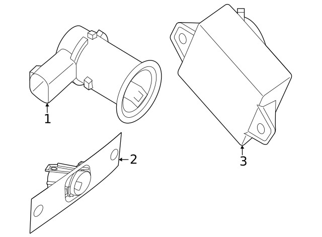 Genuine Nissan Blind Spot Detection System Warning Sensor 28533-9BU2C