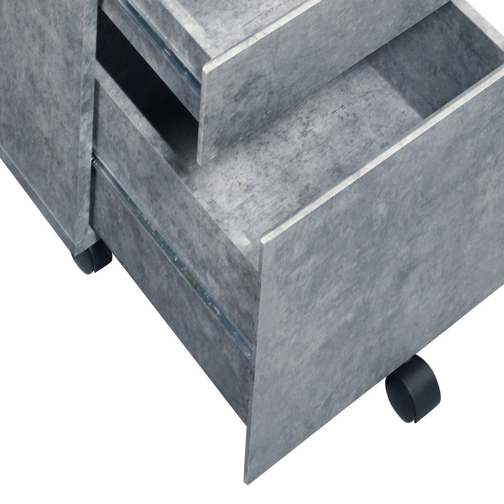 Silver 3-drawer File Cabinet