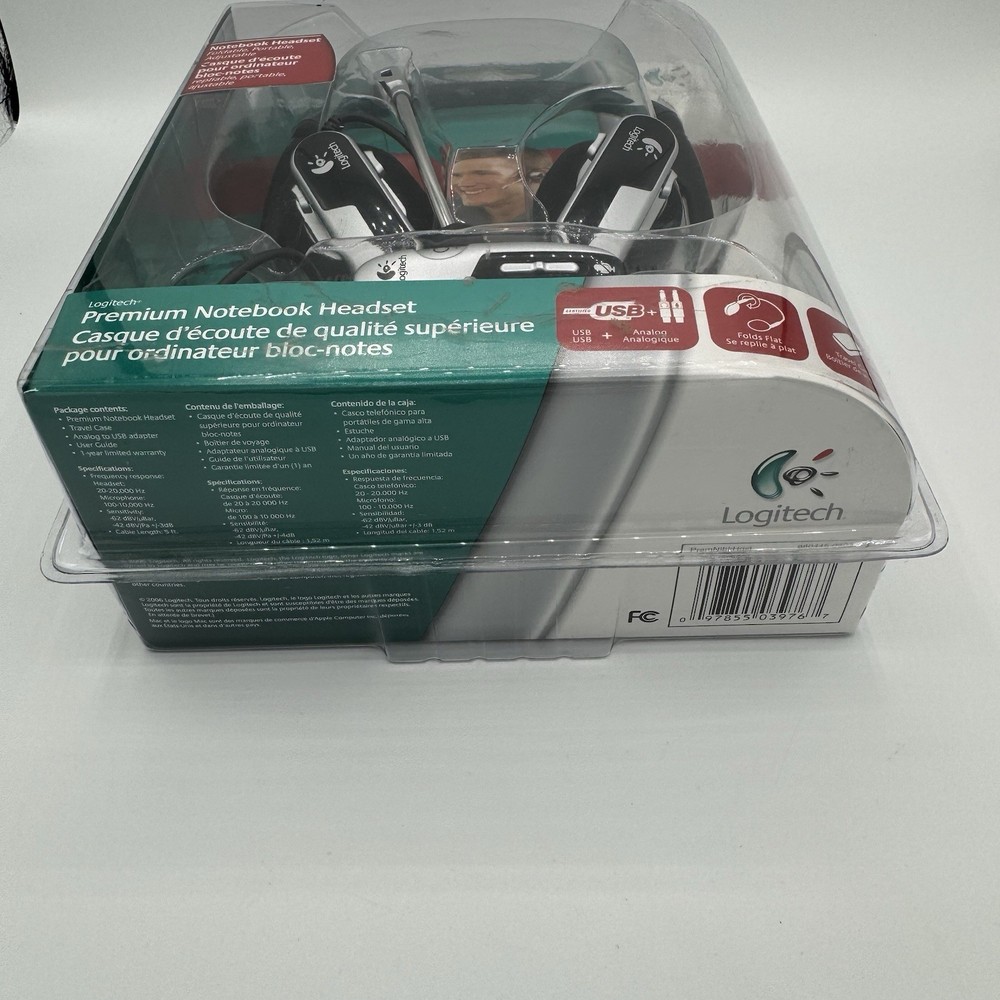 Logitech Premium Notebook Silver/Black Neckband Headset