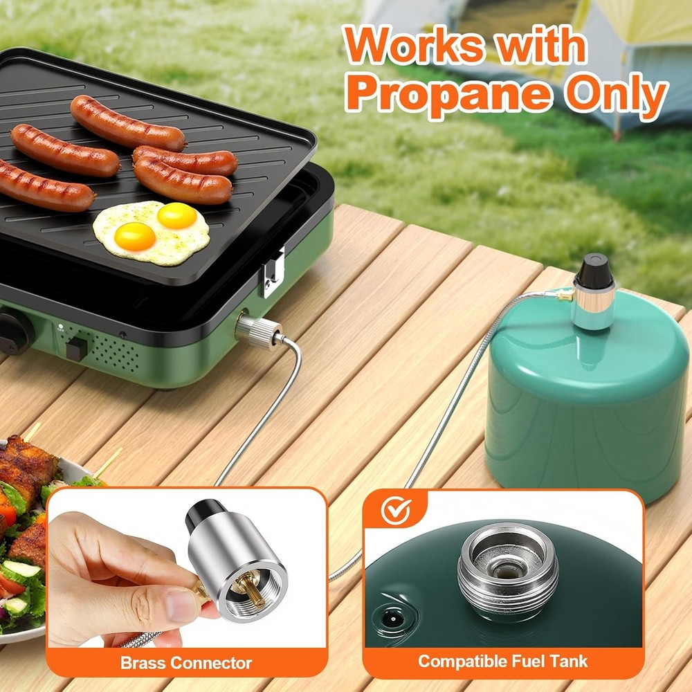 Propane 2-Burner Foldable Camping Stove with Carry Bag,