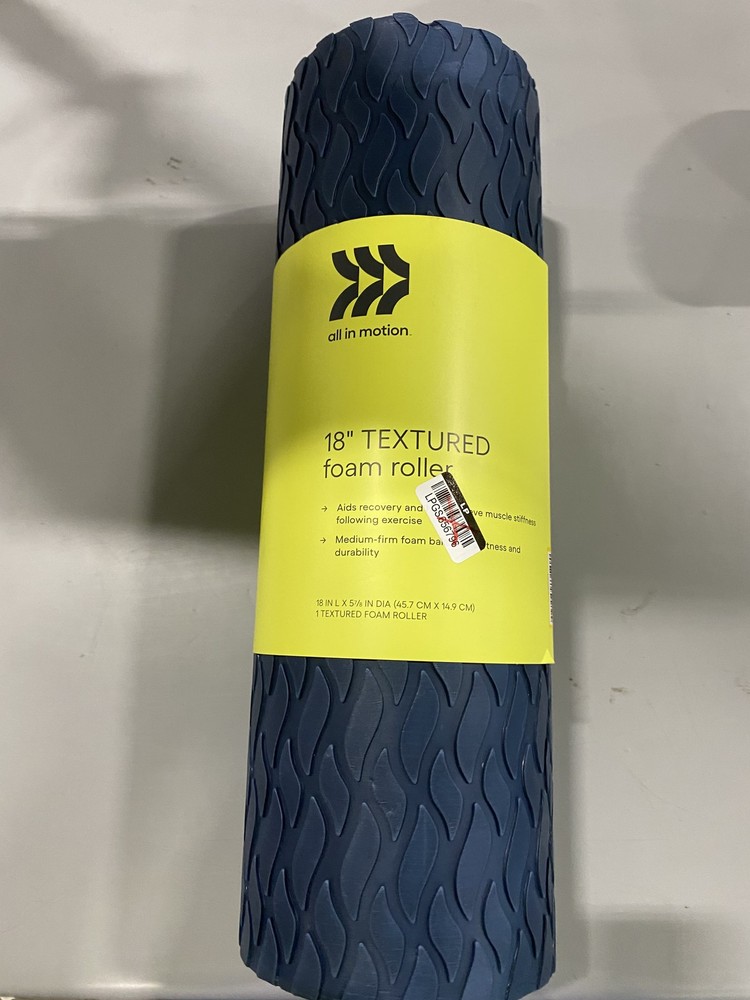 ALL IN MOTION 18" TEXTURED FOAM ROLLER - NAVY BLUE
