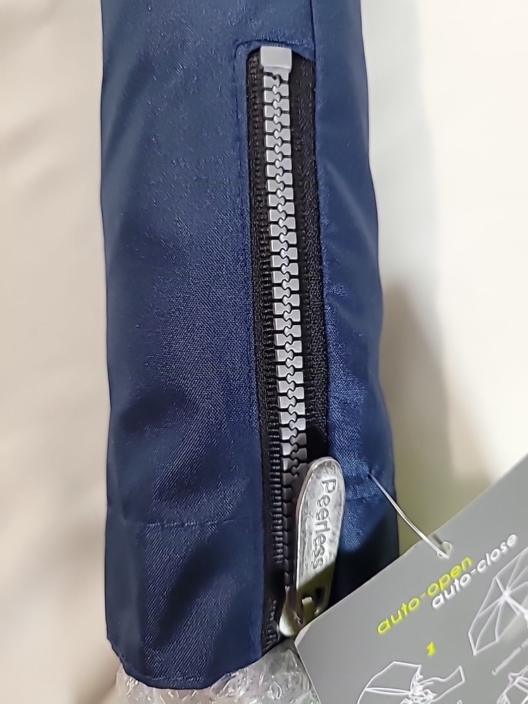 PEERLESS 76730 Umbrella Blue Auto Open/ Auto Close. 36” Diameter When Open NWT