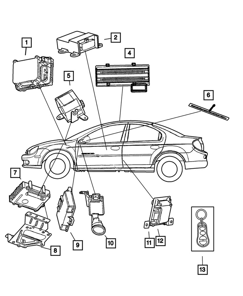 Genuine Mopar Immobilizer Module 5107051AA