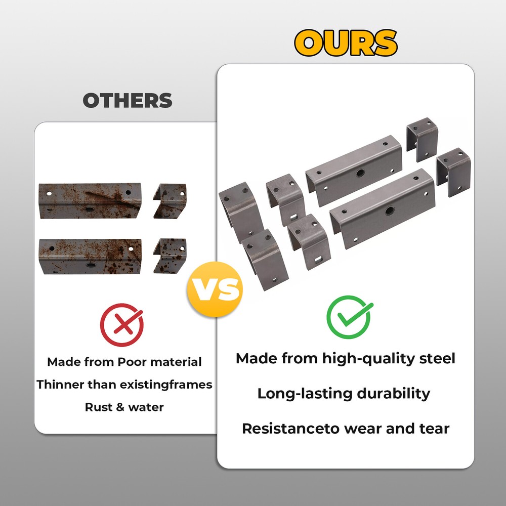 2" Trailer Slipper Spring Tandem Axle Attaching Hanger Kit w/ Equalizer Bolts