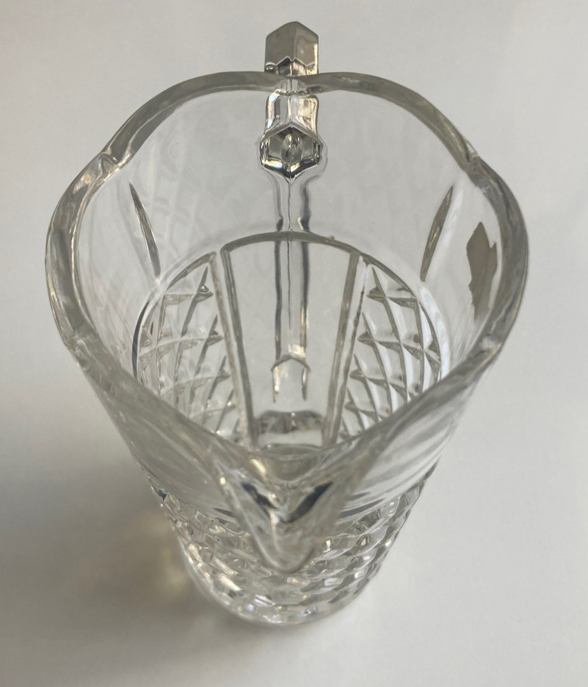 Zajecar Crystal Jug / Pitcher - Diamond Pattern Yugoslavia