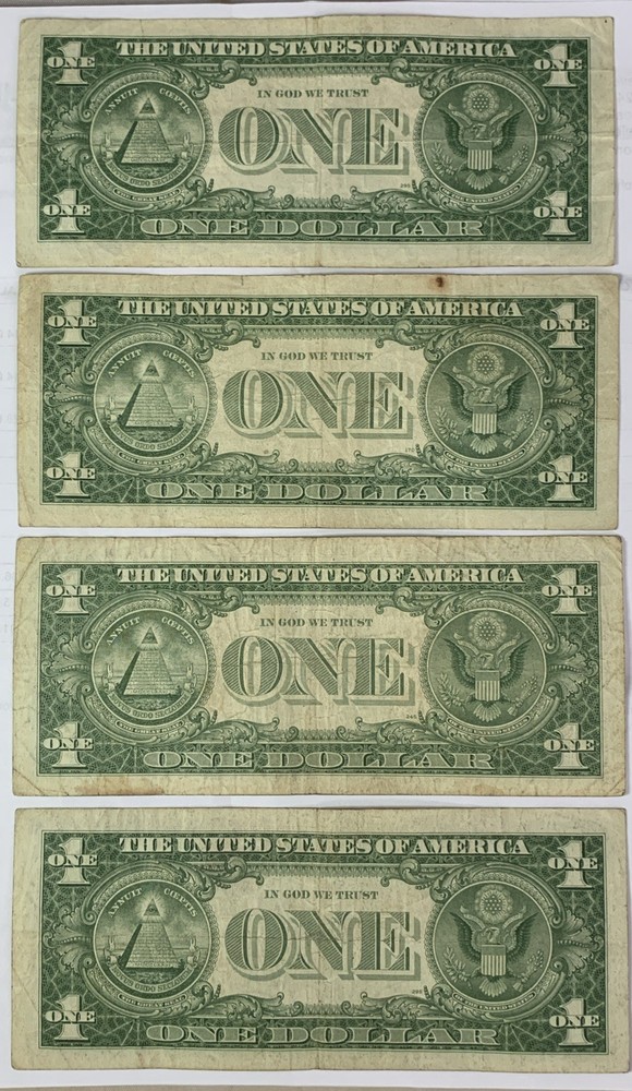 Silver Certificate Lot 1957 4 Old Notes