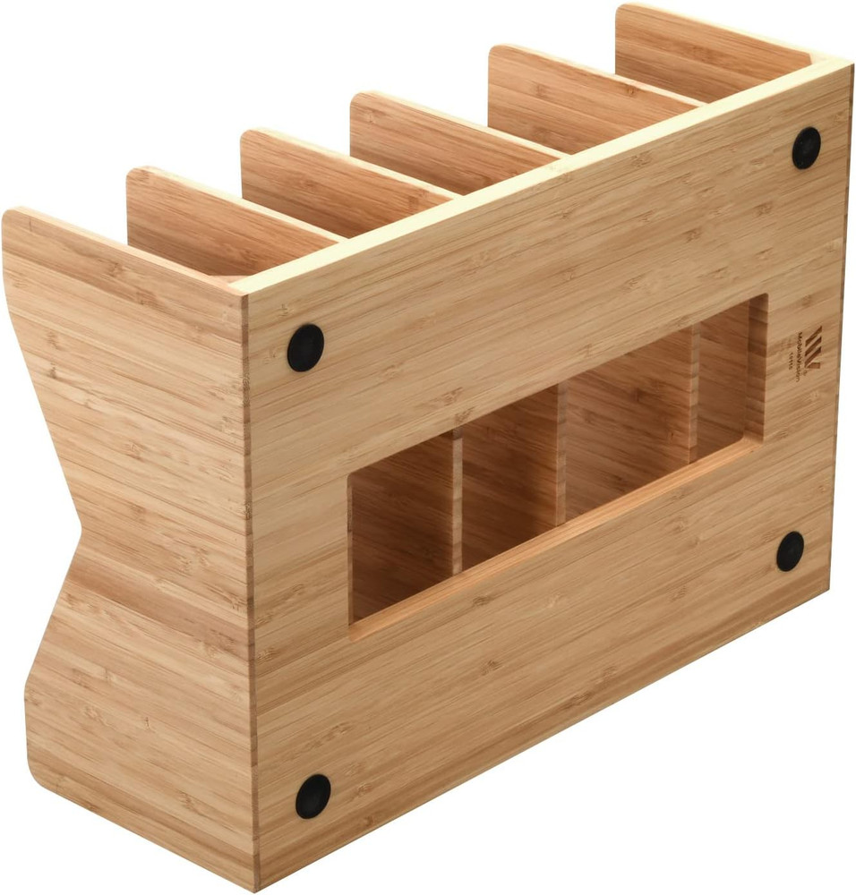 Bamboo 5 Slot Divider Organizer 2 Pack Combo