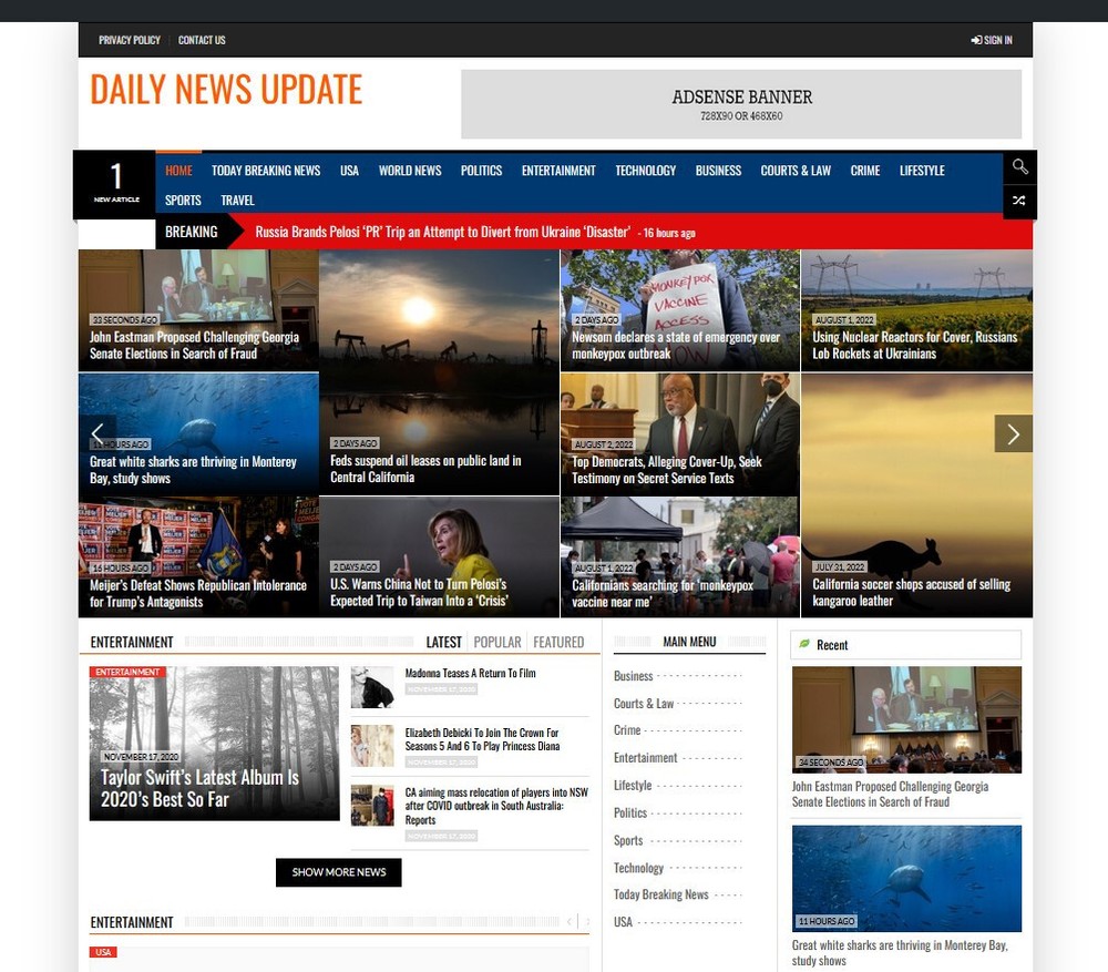 Great  News Website - Automatic Updates  Free Installation + Hosting