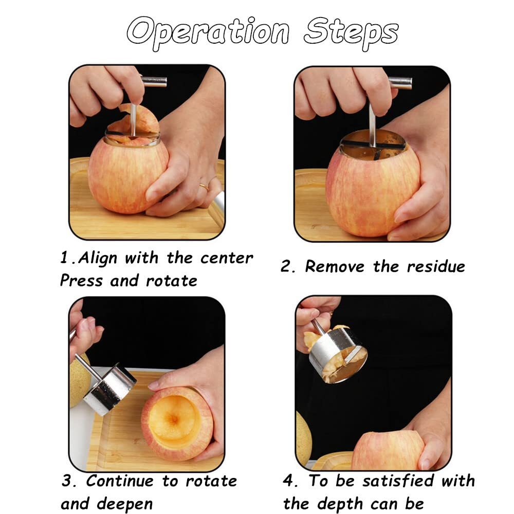 Stainless Steel Corer Tool Fruit Core Fruit Hole Digger Baking Big sale！！
