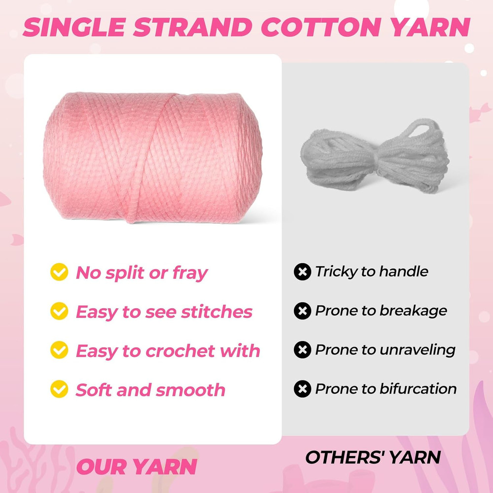 Beginner Crochet Kit – Axolotl Crochet Animal Set + Video Tutorials