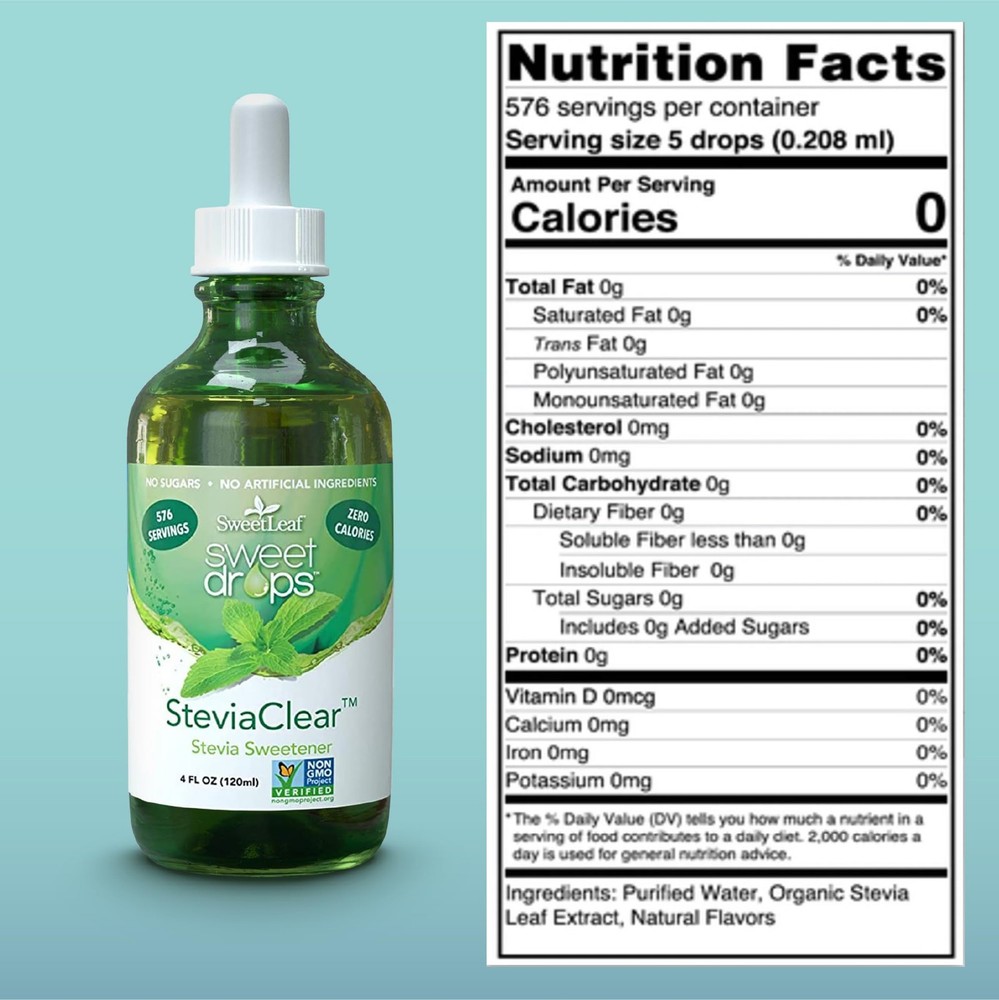Sweet Leaf Sweet Drop SteviaClear Sweetener 4 oz bottle