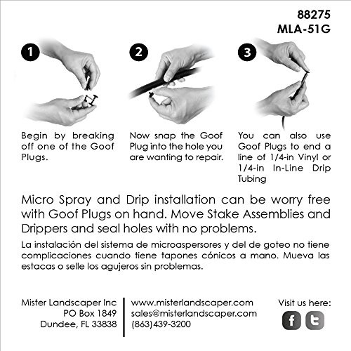 Mla51g Drip Irrigation Goof Plugs 16 Quantity