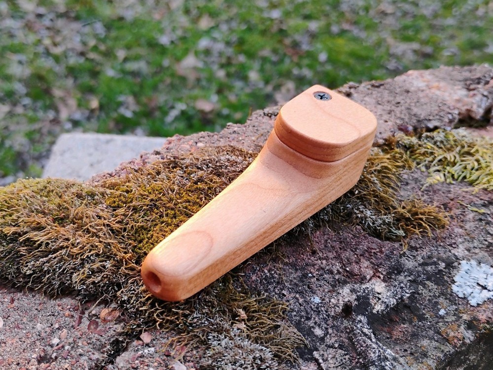 Handmade In USA Cherry Lidded Cone Slim Smoking Pipe