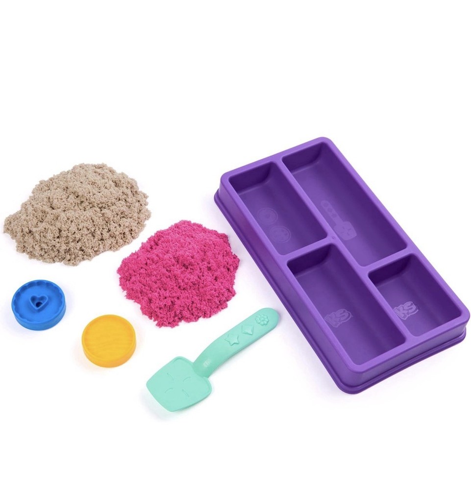 Kinetic Sand Cookie Making Box Kit - Includes 2 Colors & 3 Accessories