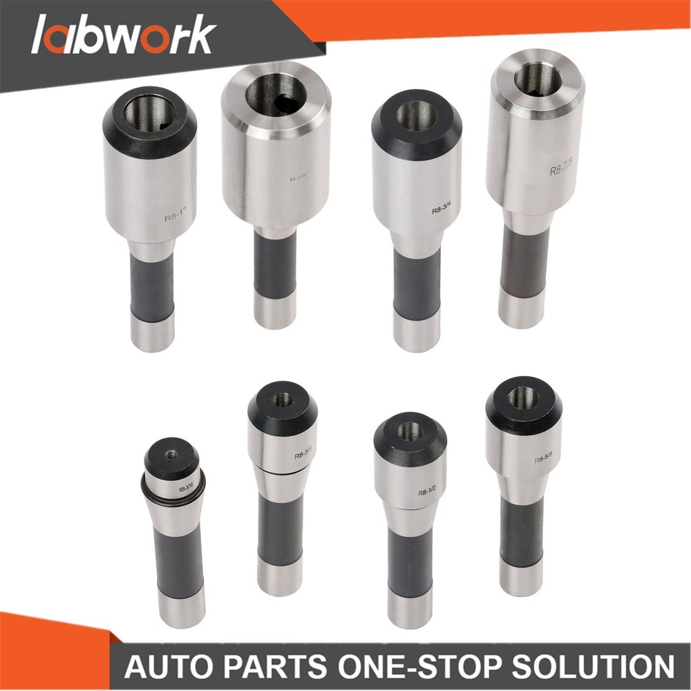 Labwork 8PCS R8 Precision End Mill Tool Holder Set for Milling Machine 202-5310
