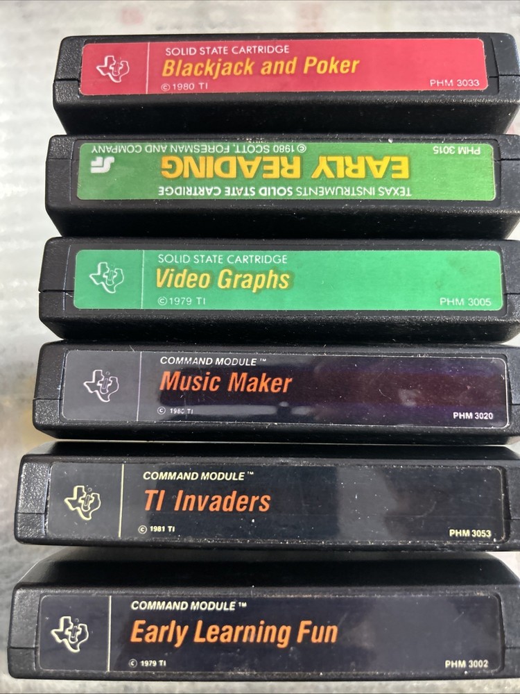 TEXAS INSTRUMENTS TI-99/4A 12 Video Games Bundle Lot