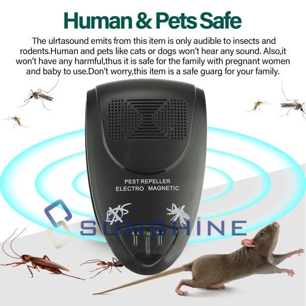 2X Electronic Repellent for Mosquito, Roach, Rat, Flea, Mice, Spider, Fly, Mole
