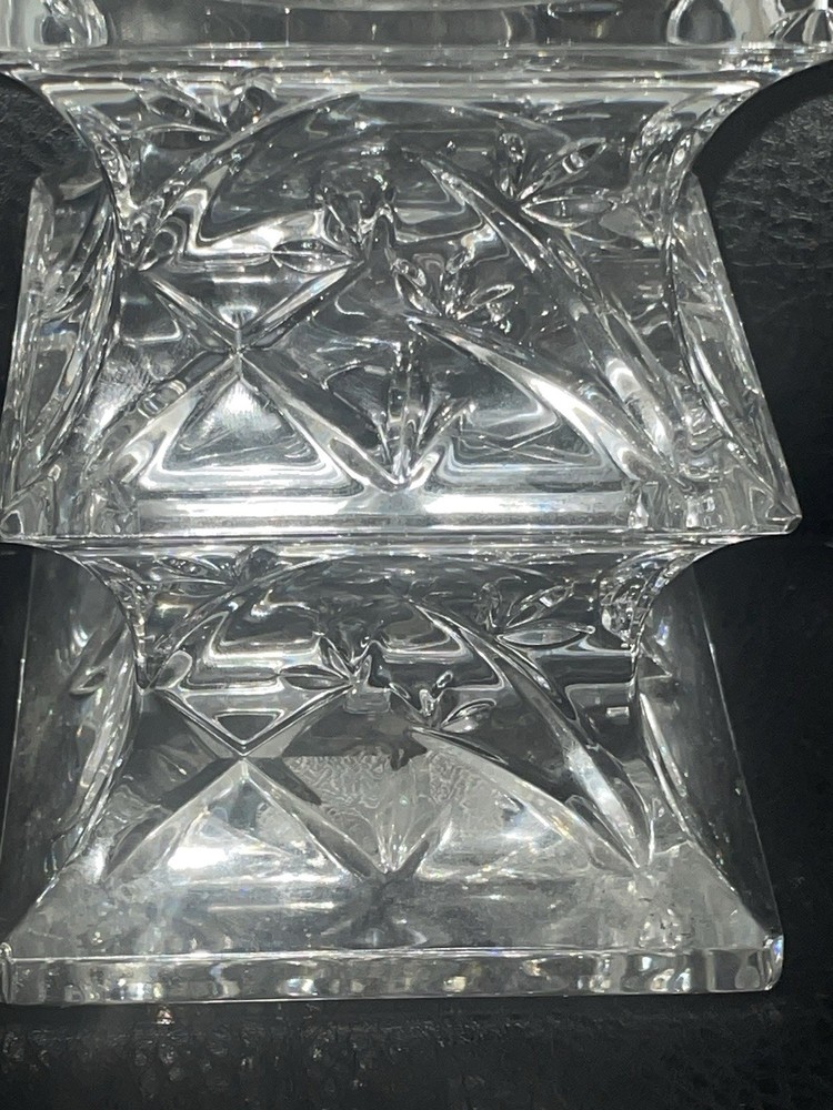 Waterford Crystal 5.5" Candle Pillar Eamonn Hartley Postmodern Bamboo