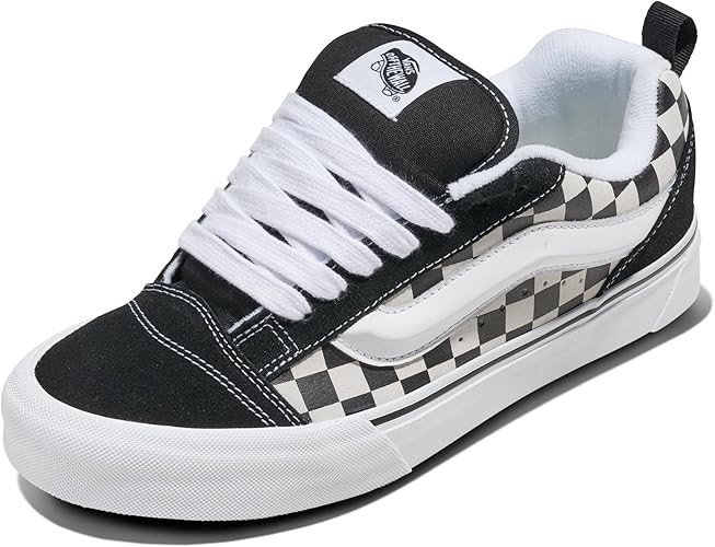 Vans Knu Skool Checkerboard Shoe - Black / White