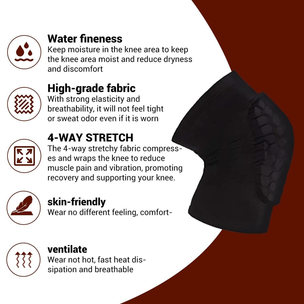 PISIQI Compression Collision Avoidance Knee Sleeve Black Large