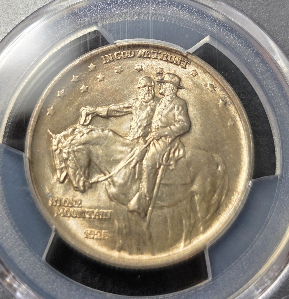 1925 STONE MOUNTAIN PCGS MS65 SILVER COMMEMORATIVE HALF DOLLAR - Strong Luster