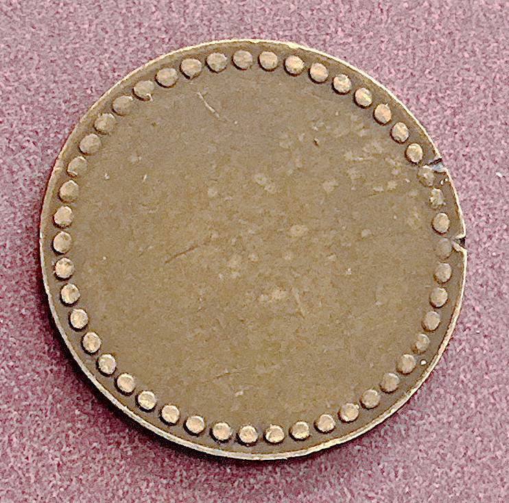 Vintage BRASS TOKEN “S or SI”: 13/16" diameter