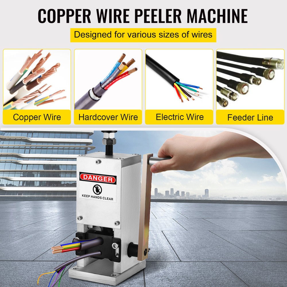 VEVOR Manual Wire Stripping Machine Portable Cable Stripper for Copper Recycling