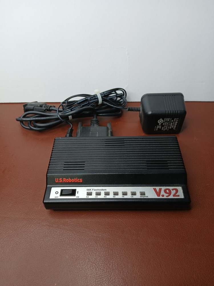 US Robotics 5686 v.92 56K External Modem 0701  W/  AC ADAPTER /computer Adapter