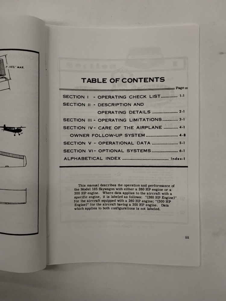 Cessna 1966 Model 185E Skywagon Owner's Manual-Copy