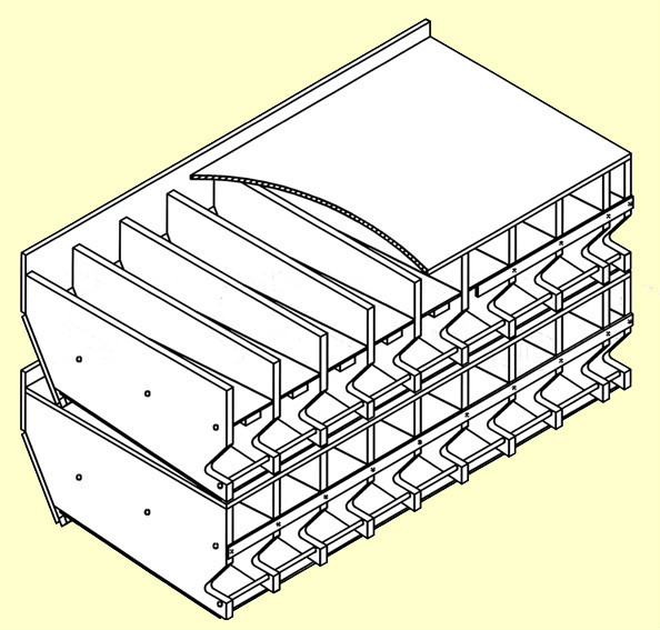 Stackable Can Rack Plans 2-5/8" - 3-1/2" Horizontal S262