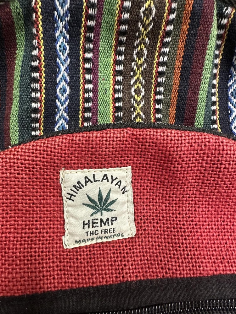 Himalayan Hemp Multi-Coloured Hemp Backpack with Tree Design