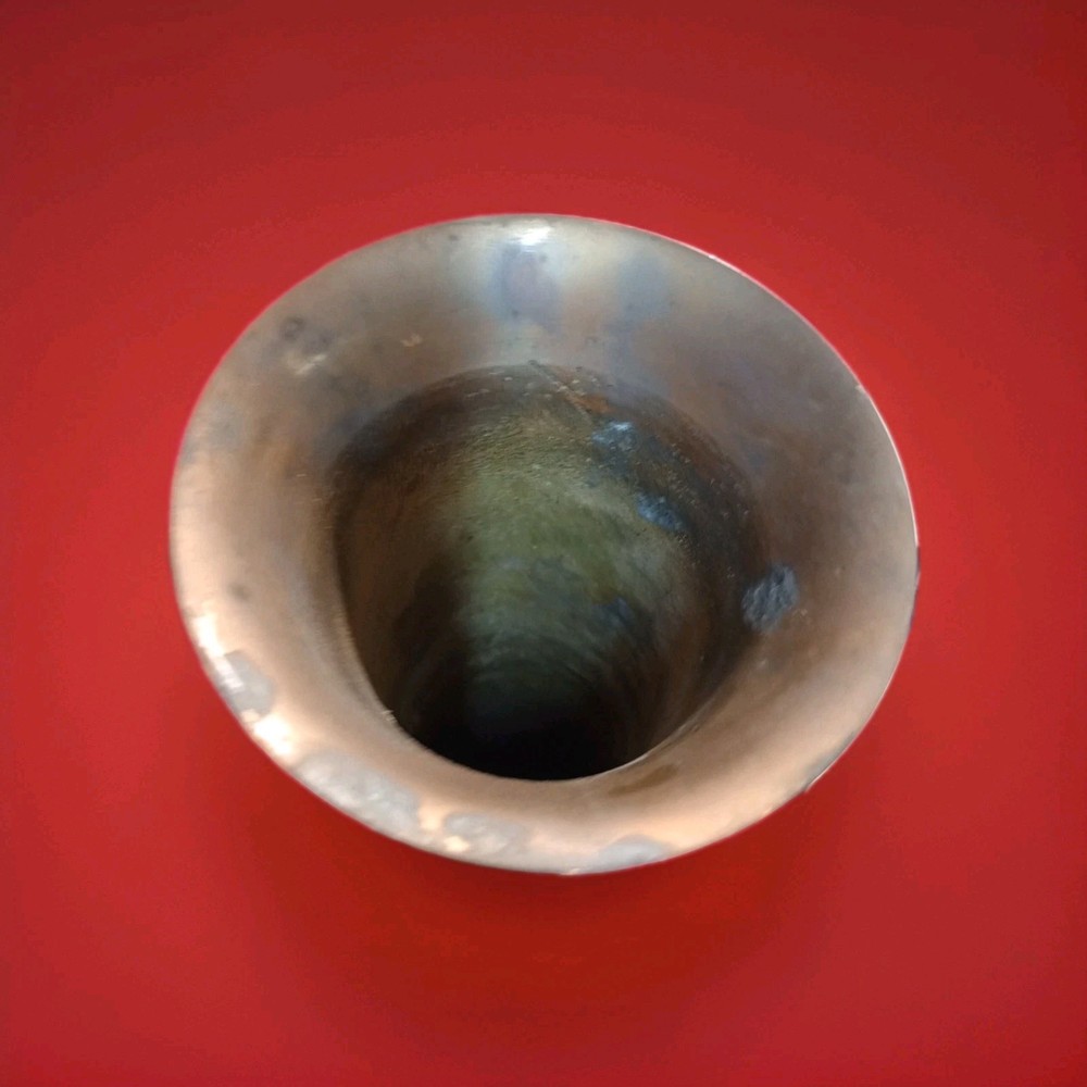 Brass Etched 12" X 3" Vase