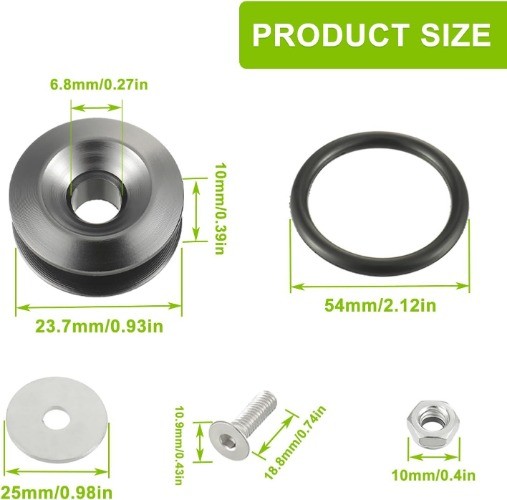 Bumper Quick Release kit Front Rear Bumper Fastener Compatible Color: Titanium
