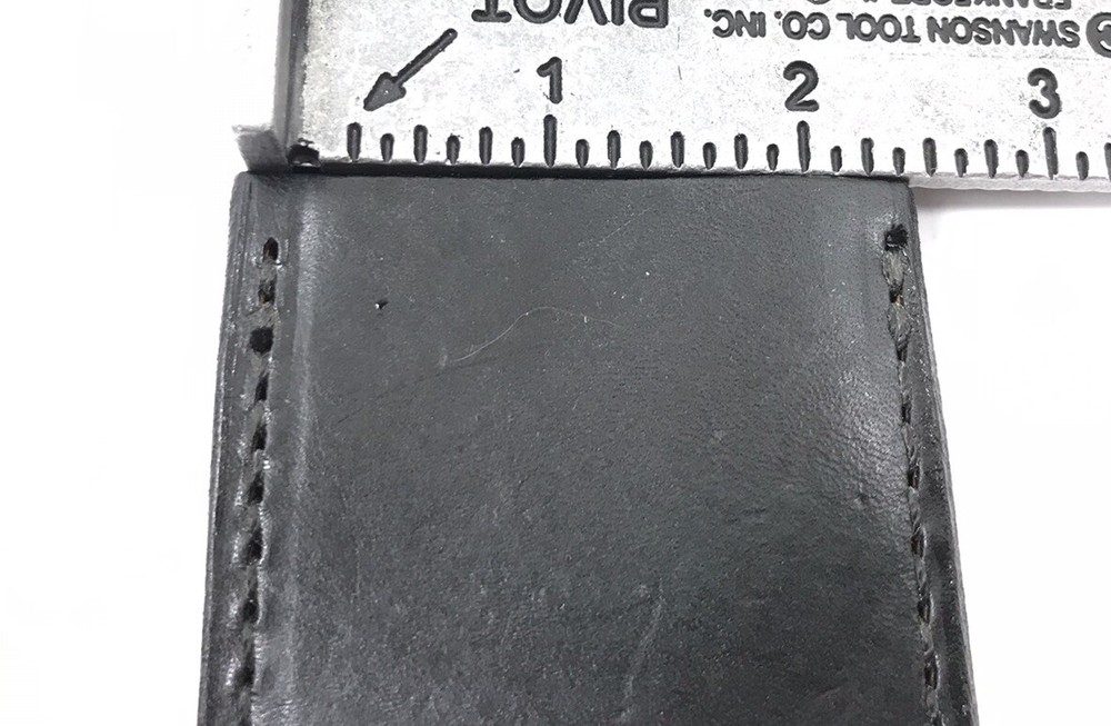 Black Leather Fixed Blade Knife Sheath With Snap For 7” Blade