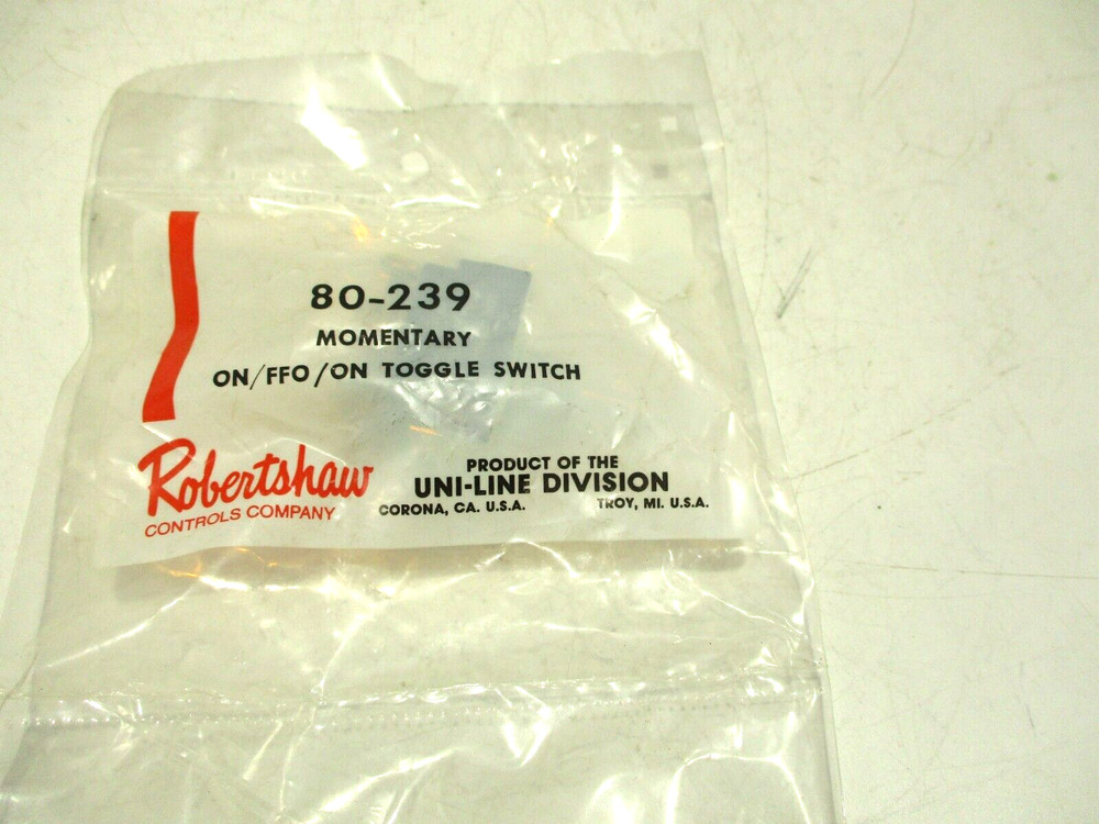 NEW ROBERTSHAW 80-239 MOMENTARY TOGGLE SWITCH ON/OFF/ON