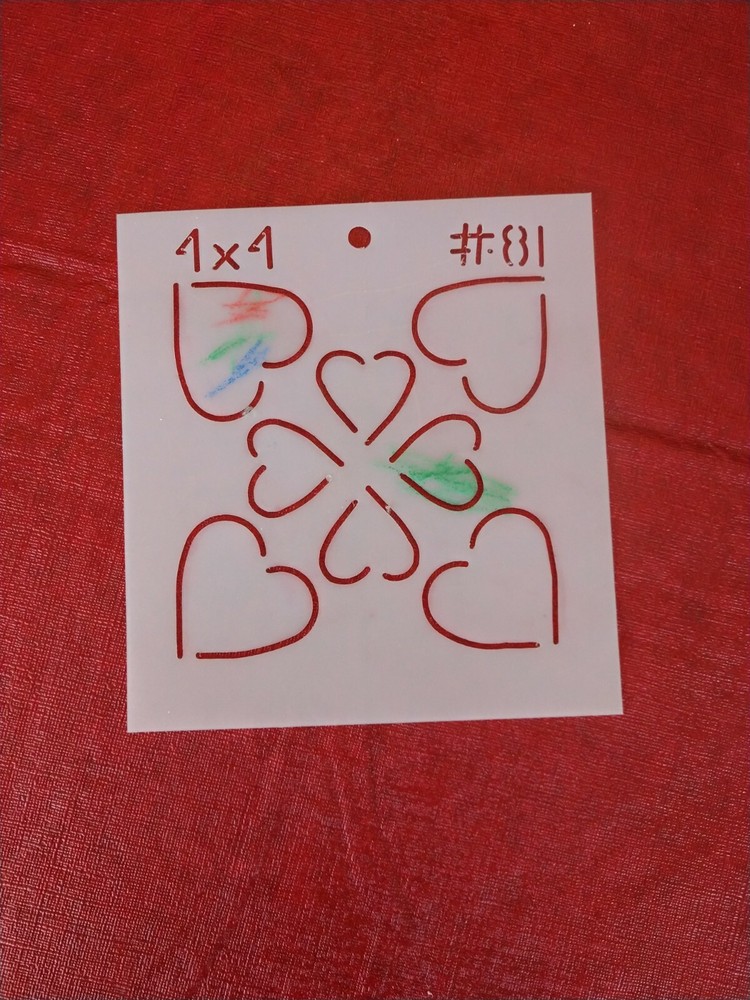 8 - Hand quilting templates. Preowned, plastic,