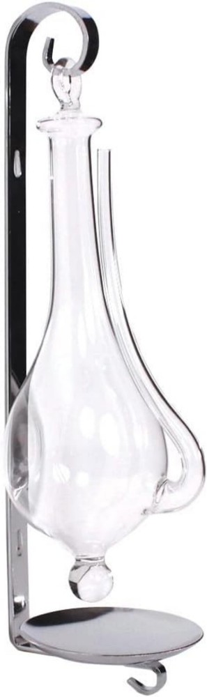 Antique Storm Glass Wall Mount Liquid Barometer with Drip Cup