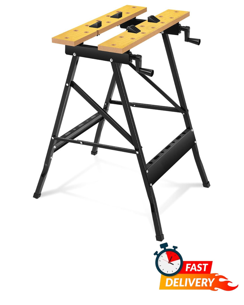 Adjustable Folding Workbench 8-12" Portable Work Table with Protractor