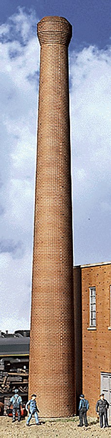Walthers Cornerstone HO Scale Structure Kit One-Piece Brick Smokestack 2-Pack