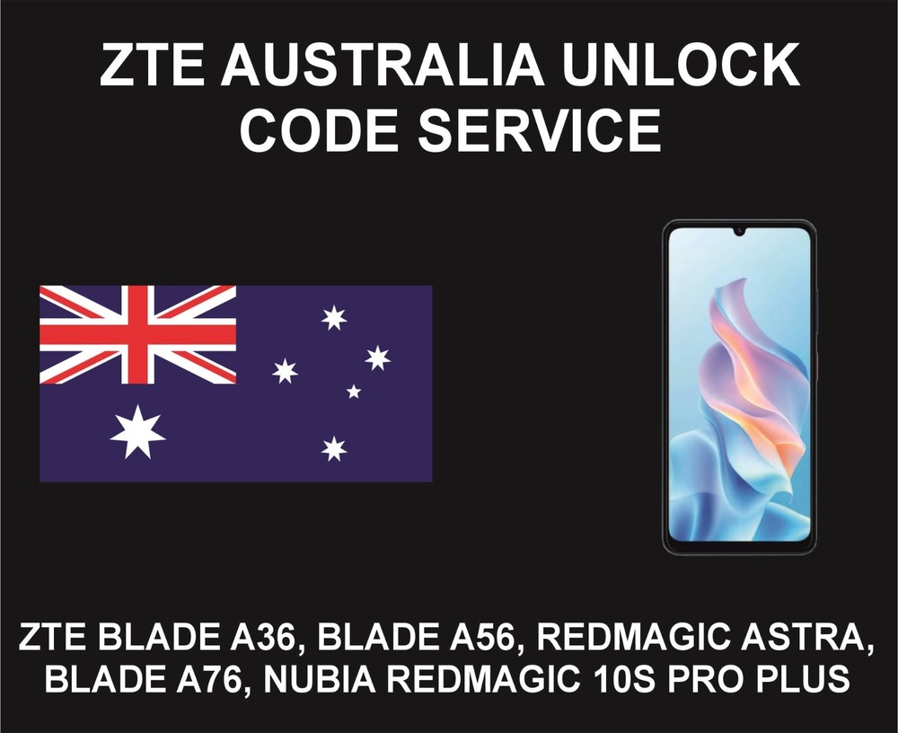 Zte Australia Unlock Code, All Models, Telstra, Optus, Vodafone