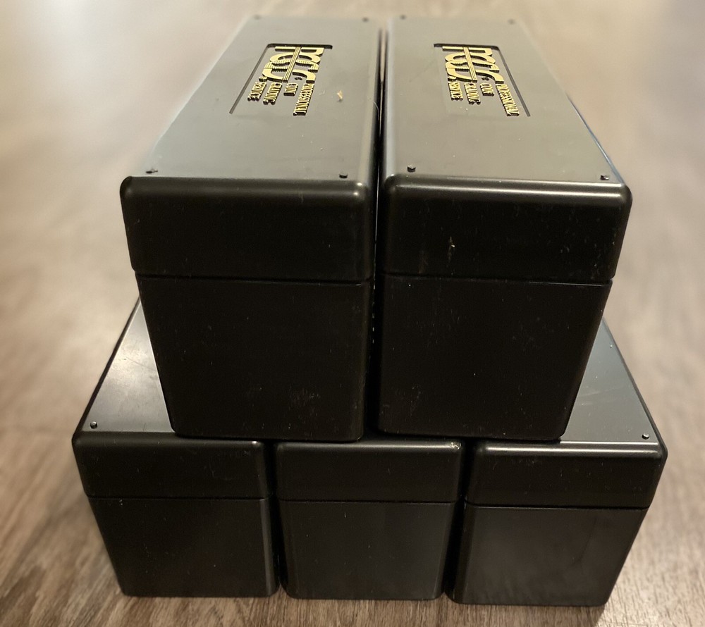 5 Black PCGS Boxes, Holds 20 PCGS Slabbed Coins Per Box, See Description