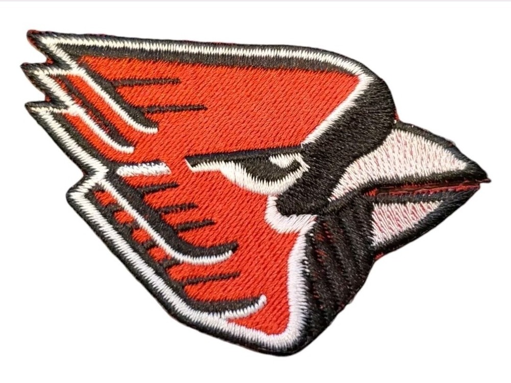 Ball State Cardinals Patch. Embroidered. Iron On Backing 3"x2"