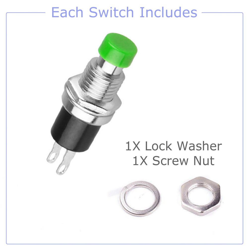 Push Button Red Green Yellow Switch Momentary On Off Push Button
