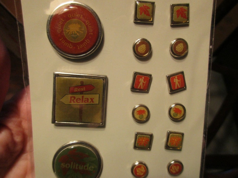 New! Epoxy Brads from Cloud 9 Outdoors Theme 15 pieces