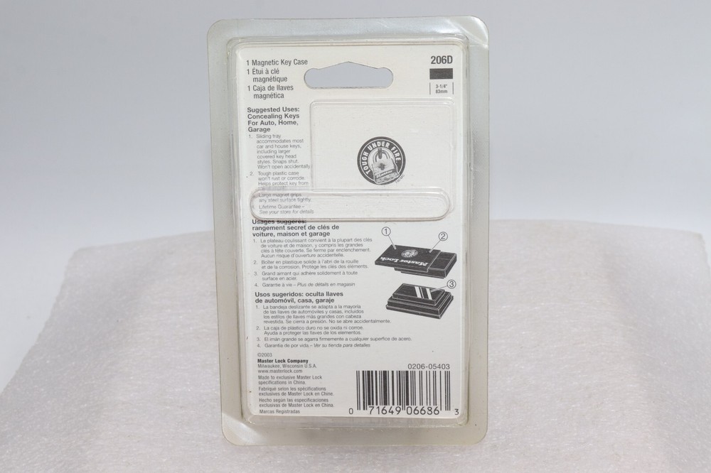 Master Lock Magnetic KEY CASE Tough Under Fire #206D NOS!